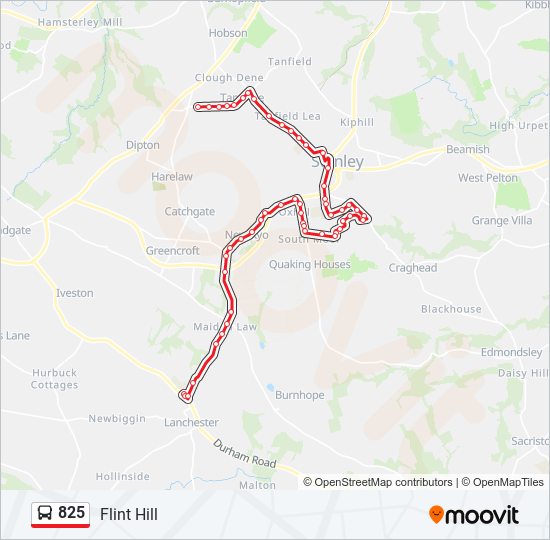 825 Bus Line Map