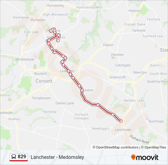 829 Bus Line Map