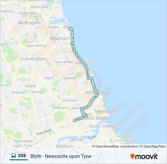 308  Line Map