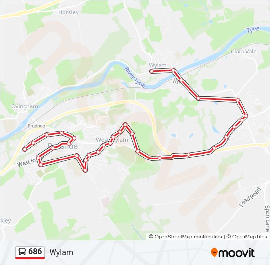 686 Bus Line Map
