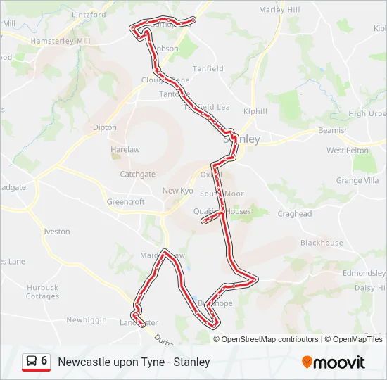 6 Bus Line Map