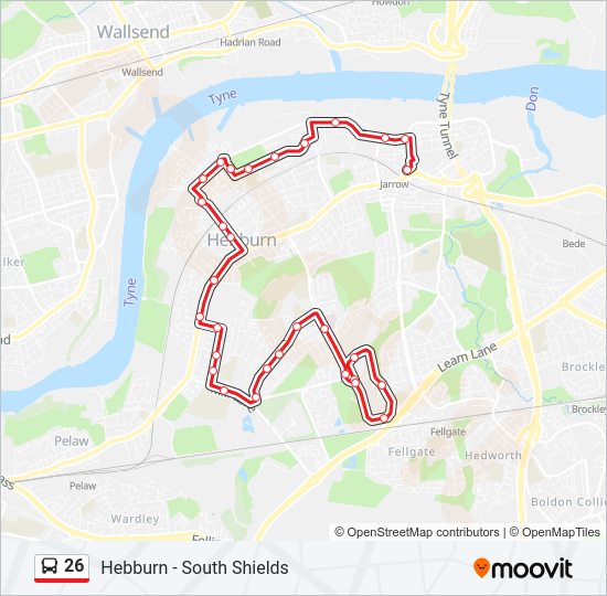 26 Bus Line Map