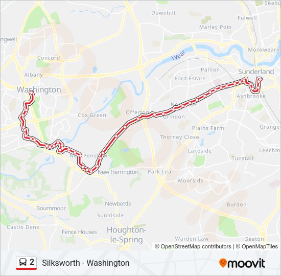 2 Bus Line Map