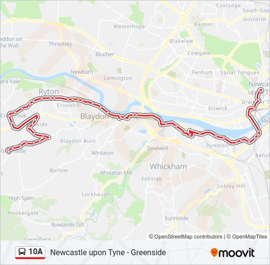 10A Bus Line Map