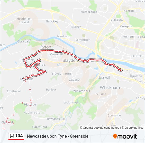 10A Bus Line Map