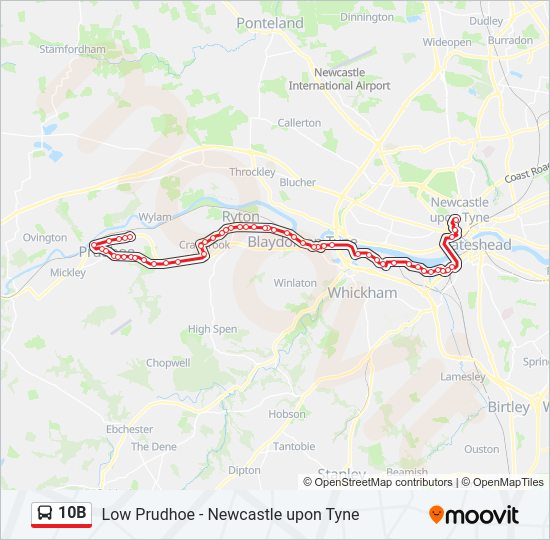 10B Bus Line Map