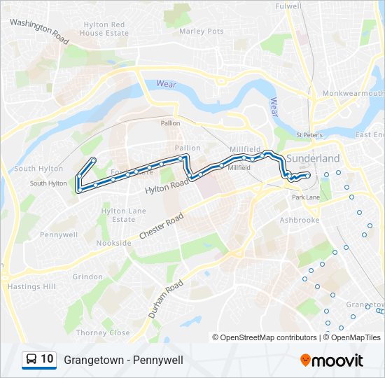 10 Bus Line Map