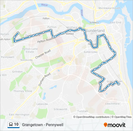 10 Bus Line Map
