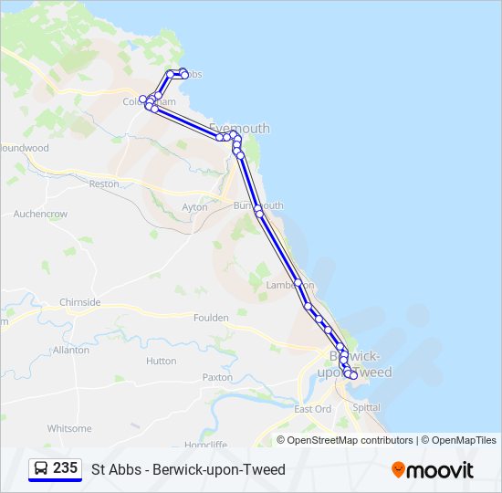 235 Route Schedules, Stops & Maps St Abbs (Updated)