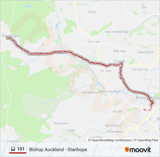 101 Bus Line Map