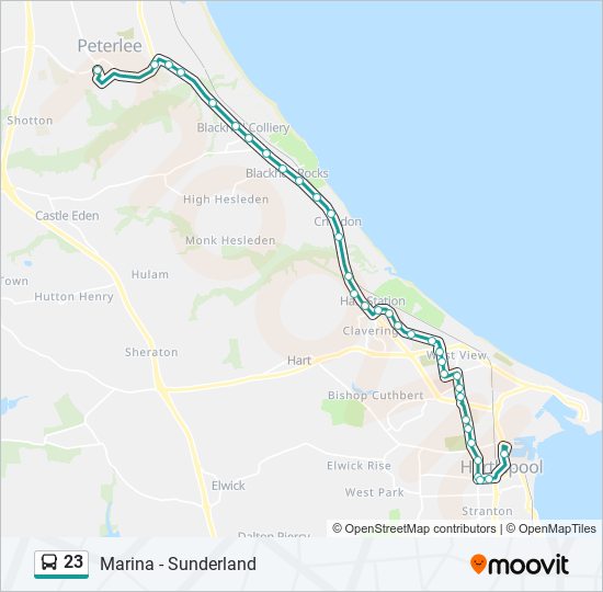 23 Bus Line Map