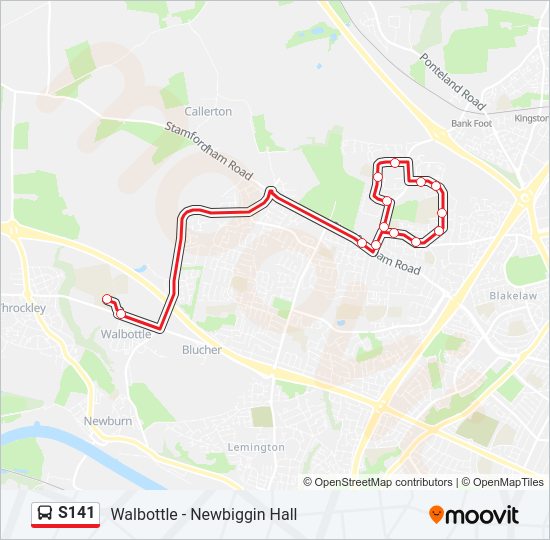 S141 Bus Line Map