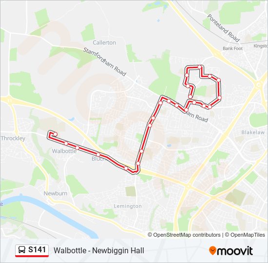 S141 Bus Line Map