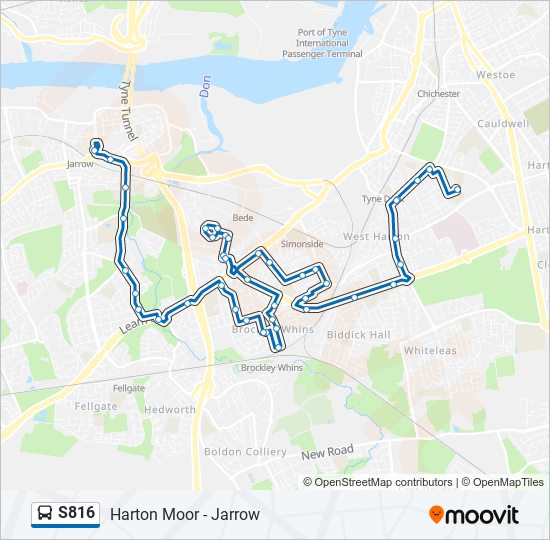 S816 Bus Line Map