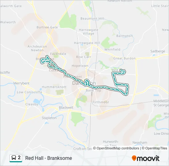 2 Bus Line Map
