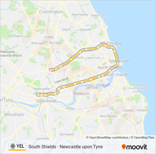 YEL Underground Line Map