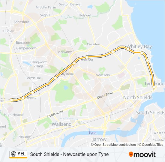 YEL Underground Line Map