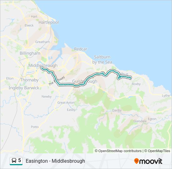 5 Bus Line Map