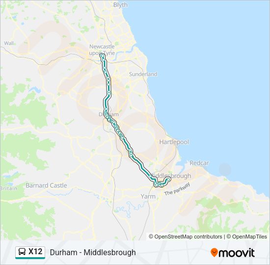 X12 Bus Line Map