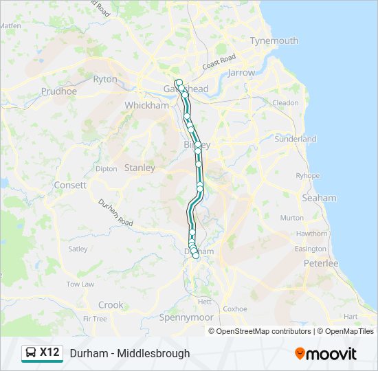 X12 bus Line Map