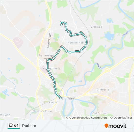 Bus 64 Route Map 64 Route: Schedules, Stops & Maps - Durham (Updated)