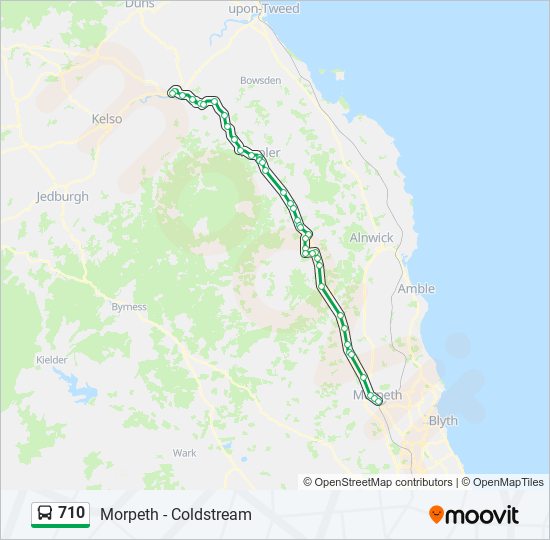 710 Bus Line Map
