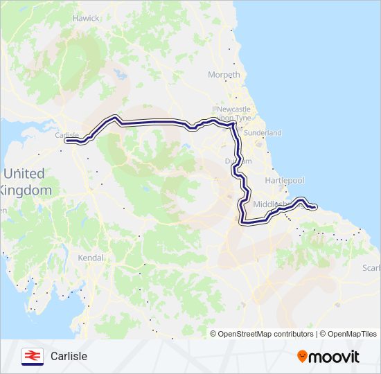 NORTHERN Train Line Map