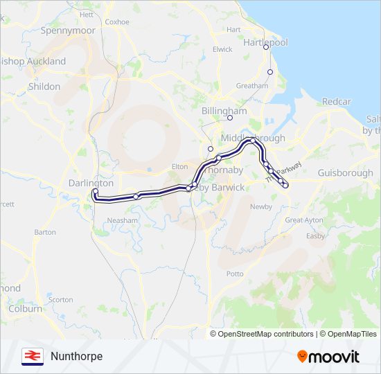 NORTHERN Train Line Map