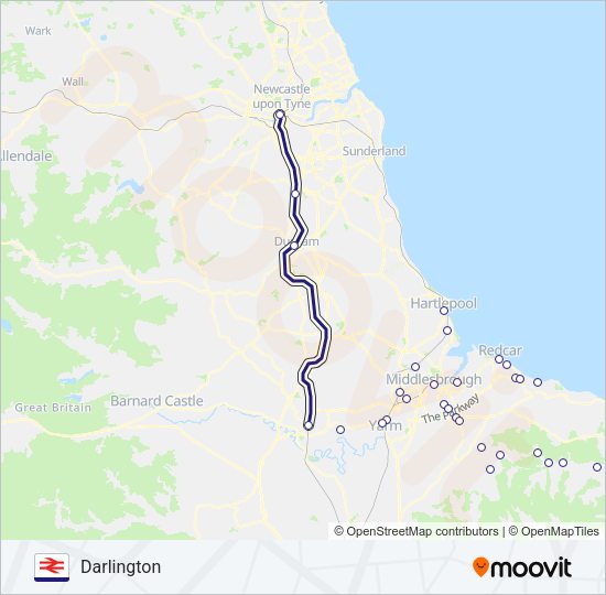 NORTHERN Train Line Map