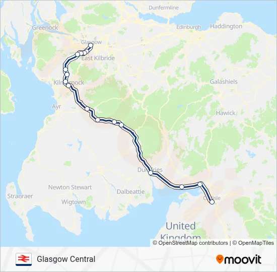 SCOTRAIL Route: Schedules, Stops & Maps - Glasgow Central (Updated)