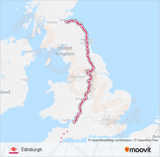CROSSCOUNTRY Train Line Map