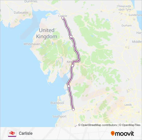 TRANSPENNINE EXPRESS Route: Schedules, Stops & Maps - Carlisle (Updated)