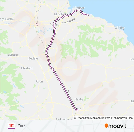 TRANSPENNINE EXPRESS Train Line Map