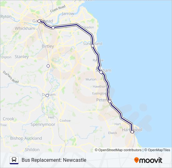NORTHERN Bus Line Map