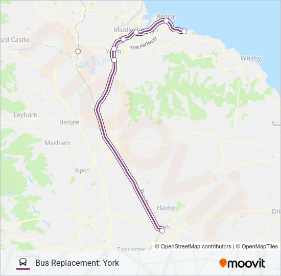 TRANSPENNINE EXPRESS Bus Line Map