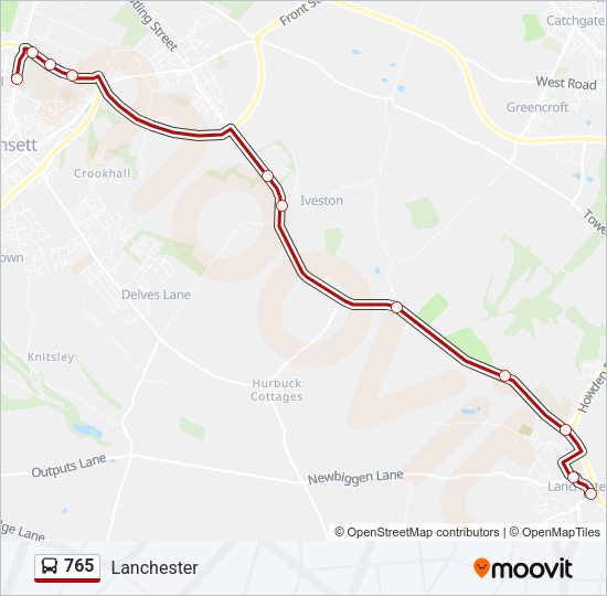 765 bus Line Map