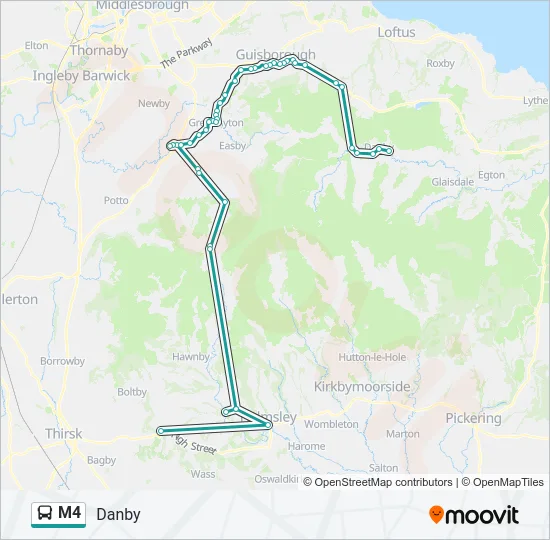 M4 Bus Line Map