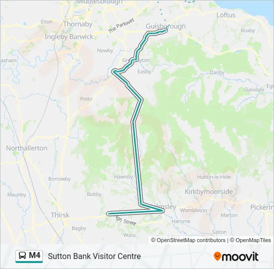 M4 Bus Line Map