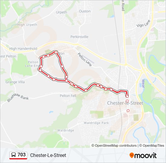 703 Route: Schedules, Stops & Maps - Chester-Le-Street (Updated)