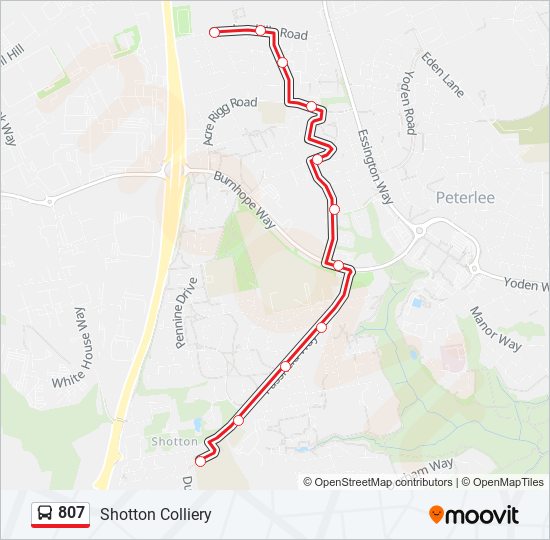 807 Bus Line Map