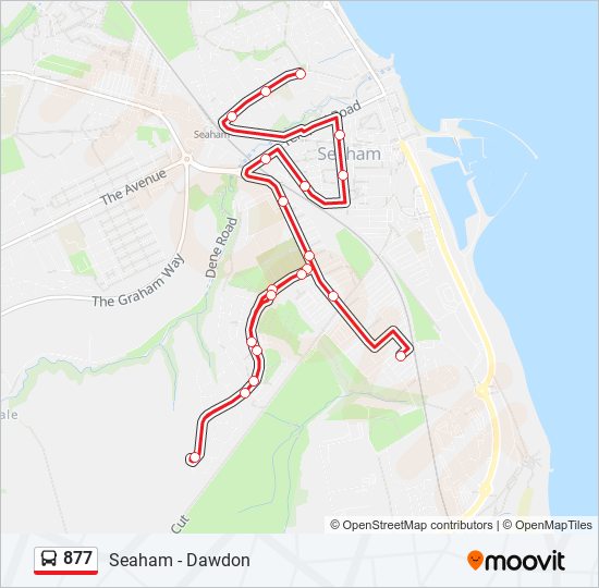 877 Bus Line Map