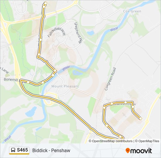 S465 Bus Line Map