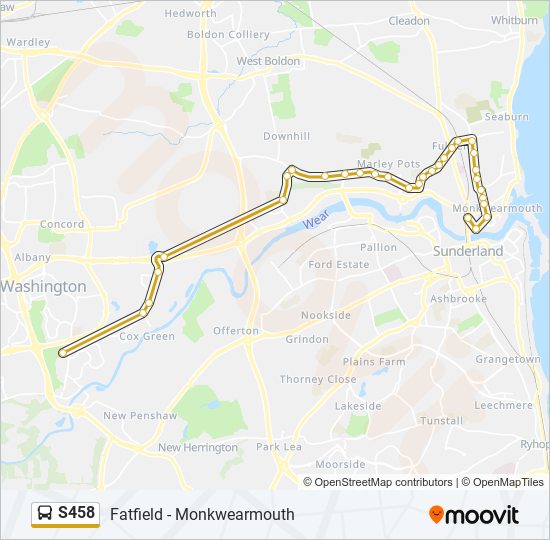 S458 Bus Line Map
