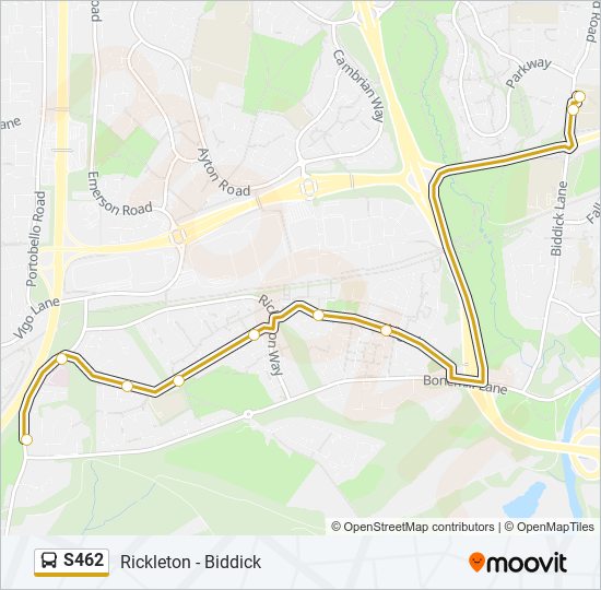 S462 Bus Line Map