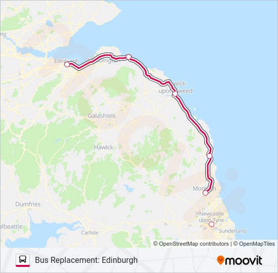 CROSSCOUNTRY Bus Line Map
