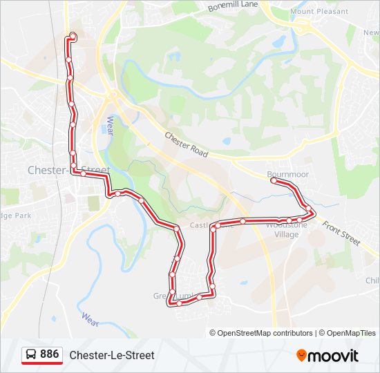 886 Bus Line Map