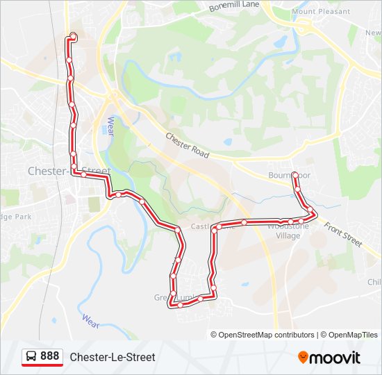 888 Bus Line Map