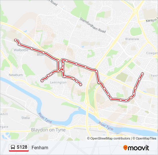 S128 Bus Line Map