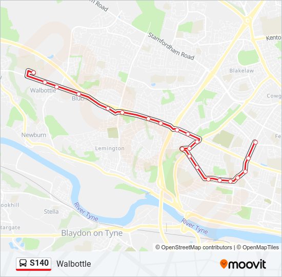 S140 Bus Line Map