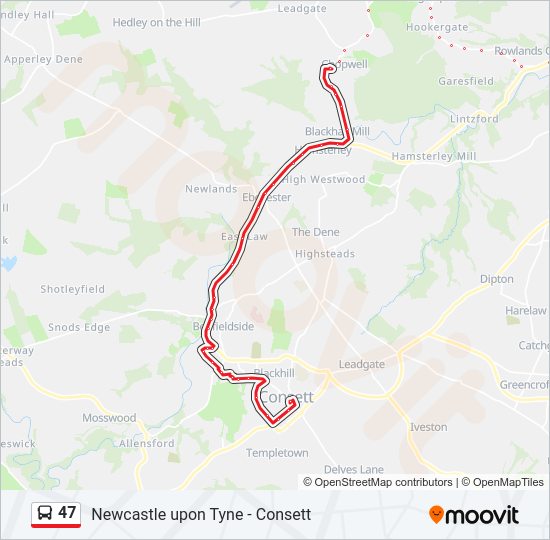 47 Bus Line Map